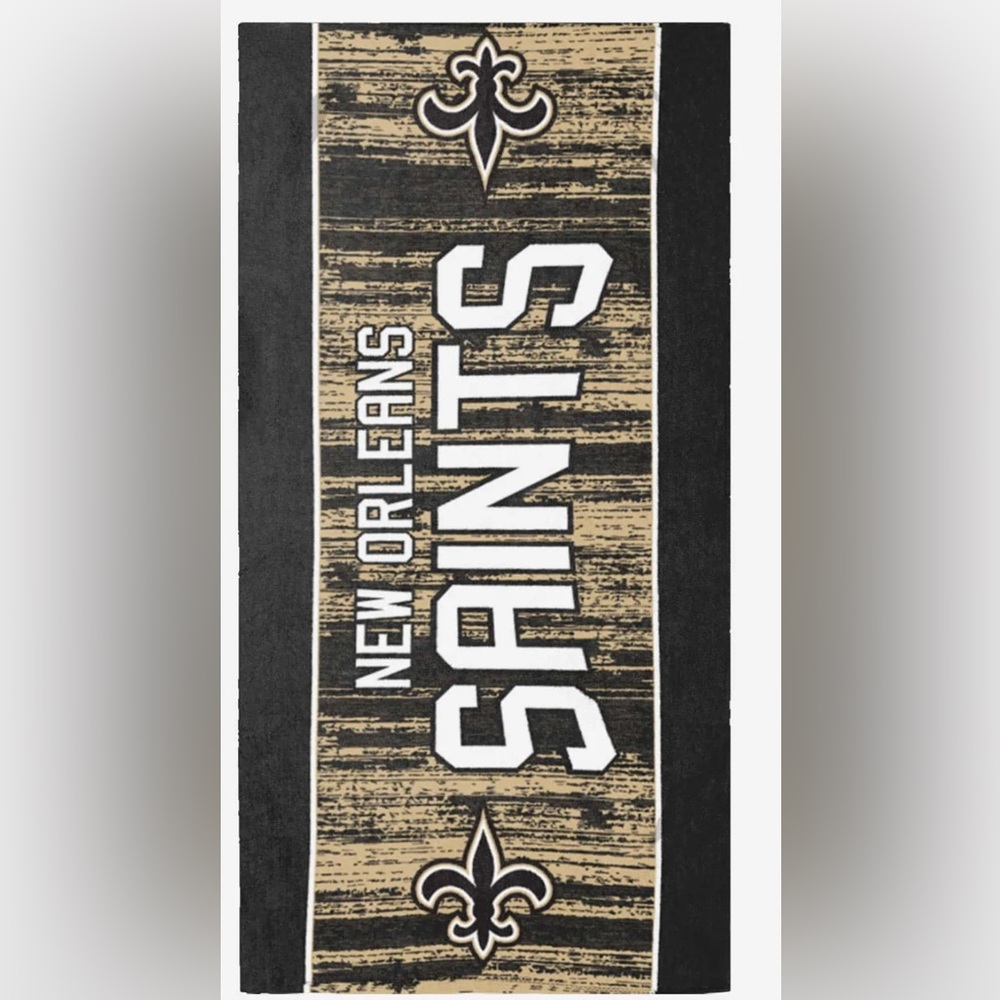 Foco New Orleans Saints NFL Big Logo Beach Towel 60x30 NWT New